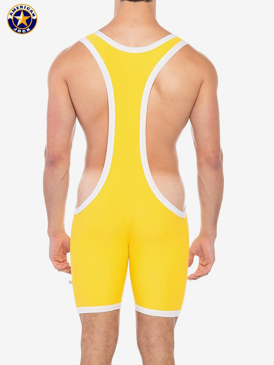 AMERICAN JOCK 8406 Herren Sport-Freestyle-Singlet - Goldgelb