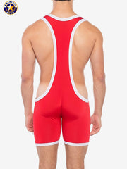 AMERICAN JOCK 8406 Herren Sport-Freestyle-Singlet - Bänderrot