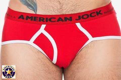 AMERICAN JOCK 8402 Men's Sport Brief - Ribbon Red