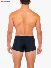 Go Softwear 4562 Men's Folsom Sq-Cut Swimsuit - Black/Royal