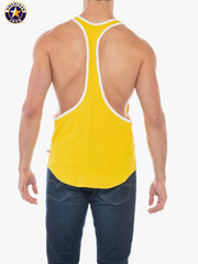 AMERICAN JOCK 8407 Men's Sports Stringer Tank - Gold Yellow