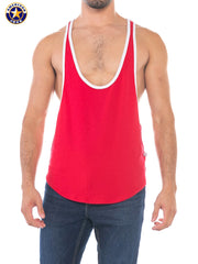 AMERICAN JOCK 8407 Herren-Sport-Stringer-Tanktop - Ribbon Red