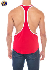 AMERICAN JOCK 8407 Herren-Sport-Stringer-Tanktop - Ribbon Red