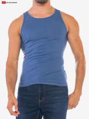 Go Softwear 4915 Men's Resort Rib Tank - Bluebell