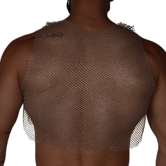 Diamond Beige Crop Top back view by Gigo Underwear