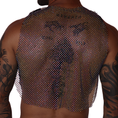 Diamond Black Crop Top back view by Gigo Underwear