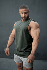 Jed North Herren Apollo Ärmelloses Trainingsshirt - Moosgrün