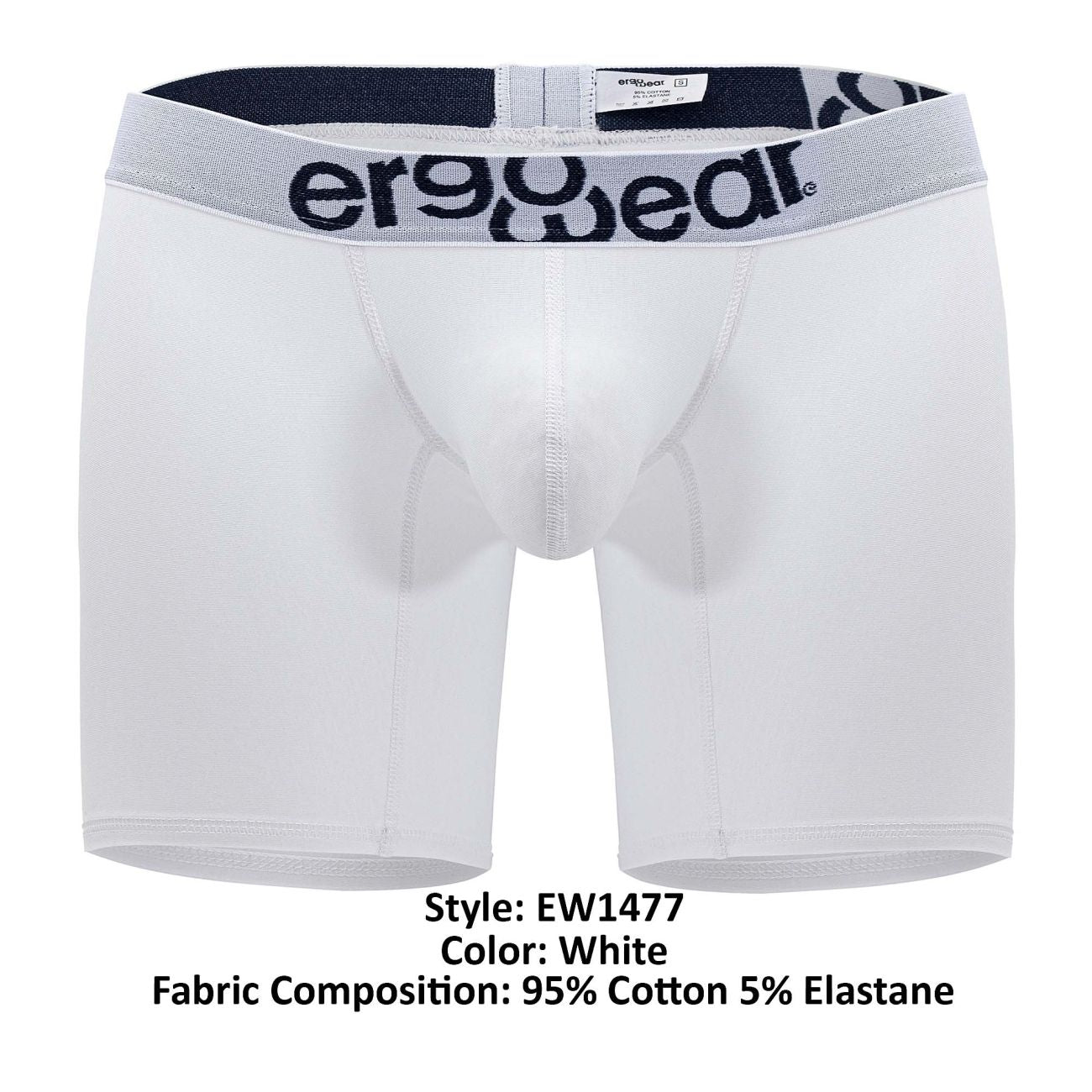 ErgoWear EW1477 MAX COTTON Boxershorts Farbe Weiß