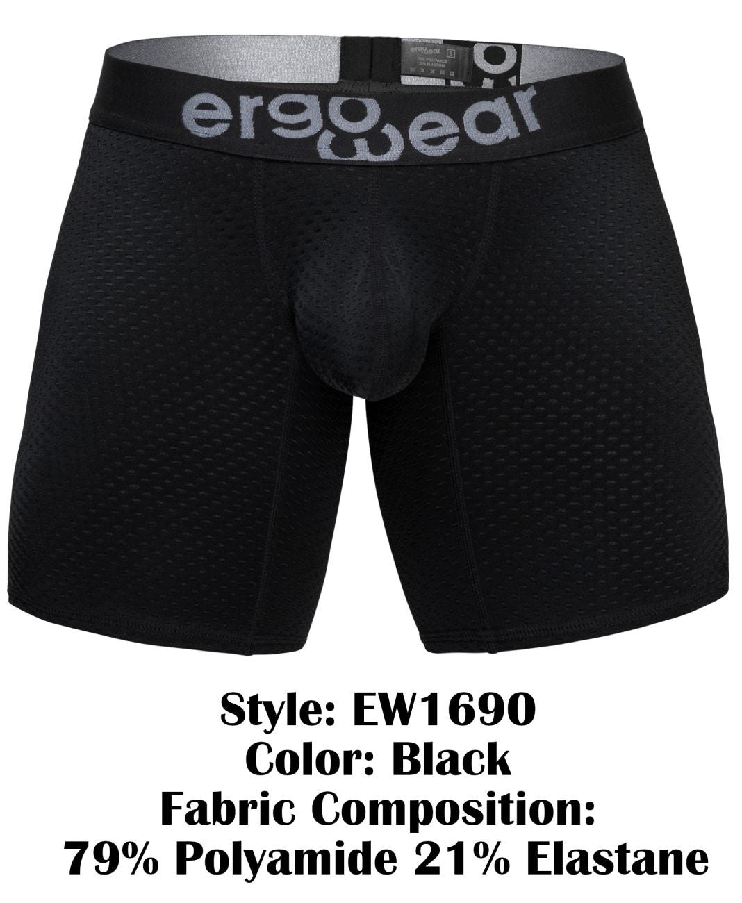 ErgoWear EW1690 MAX FLOW Boxer Briefs Color Black