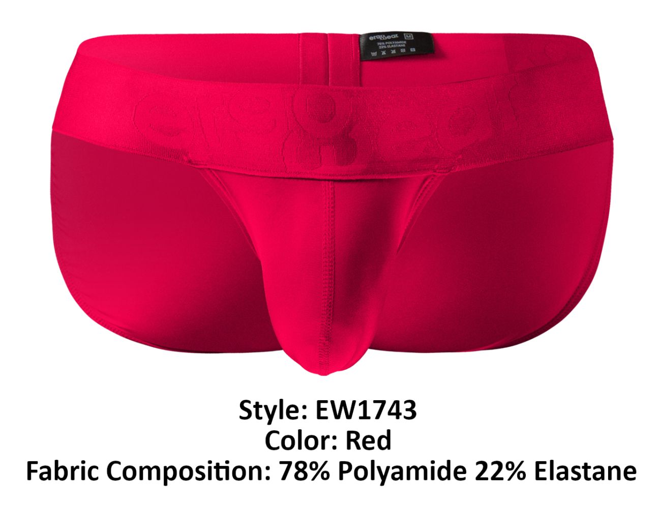 Maillot de bain ErgoWear EW1743 MAX BOLD, couleur rouge