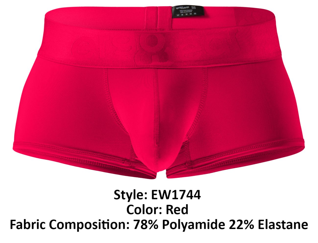 Boxer ErgoWear EW1744 MAX BOLD, couleur rouge