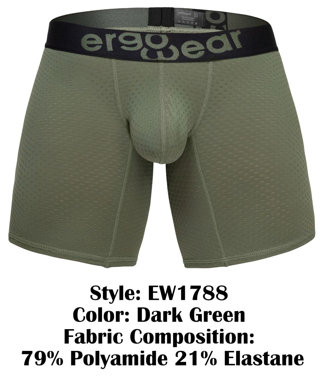 Boxer ErgoWear EW1788 MAX FLOW, couleur vert foncé