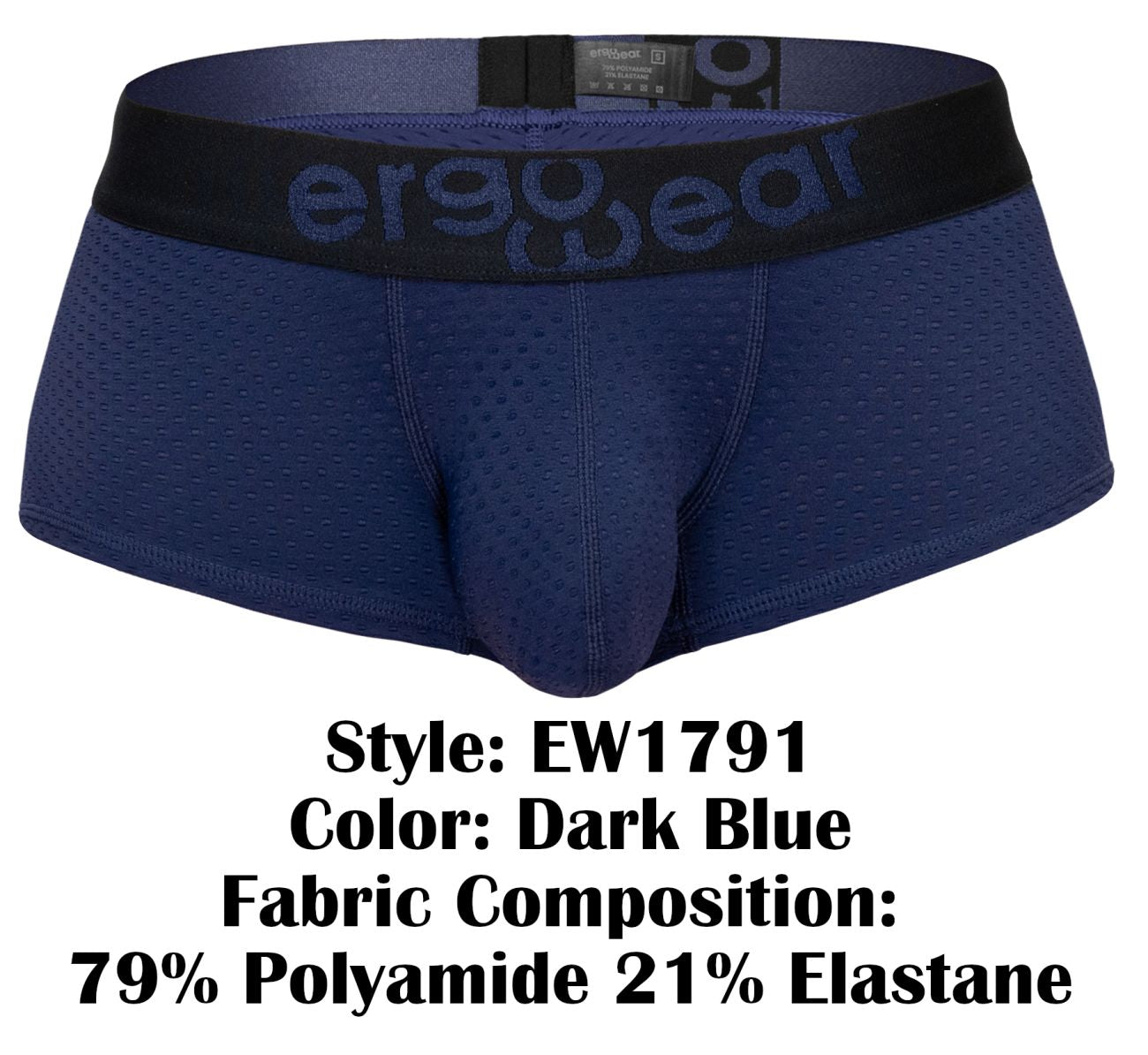 Short de bain ErgoWear EW1791 MAX FLOW, couleur bleu foncé