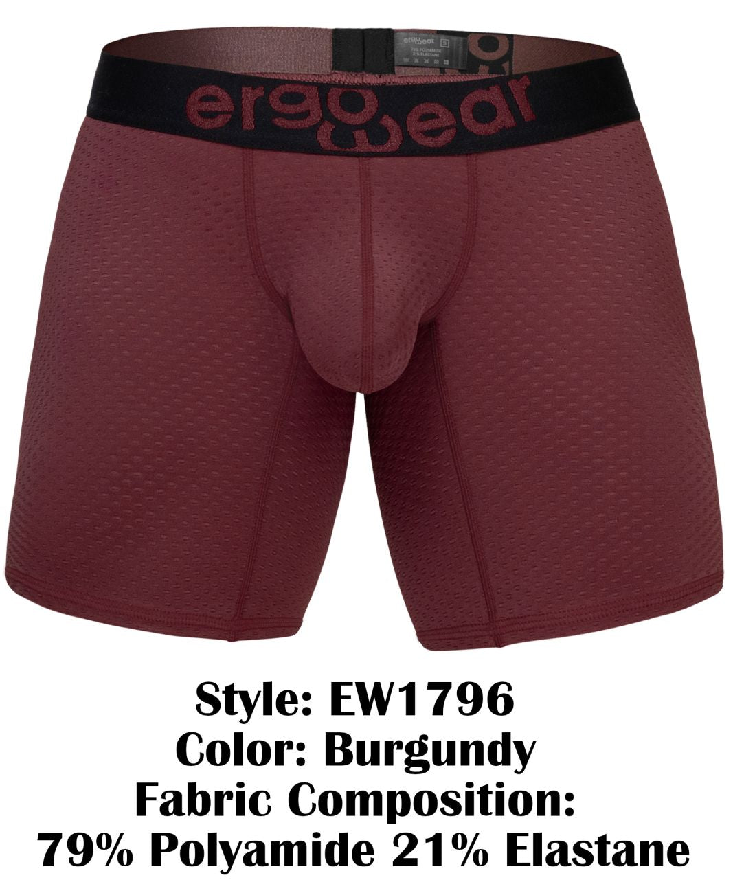 Boxer ErgoWear EW1796 MAX FLOW, couleur bordeaux