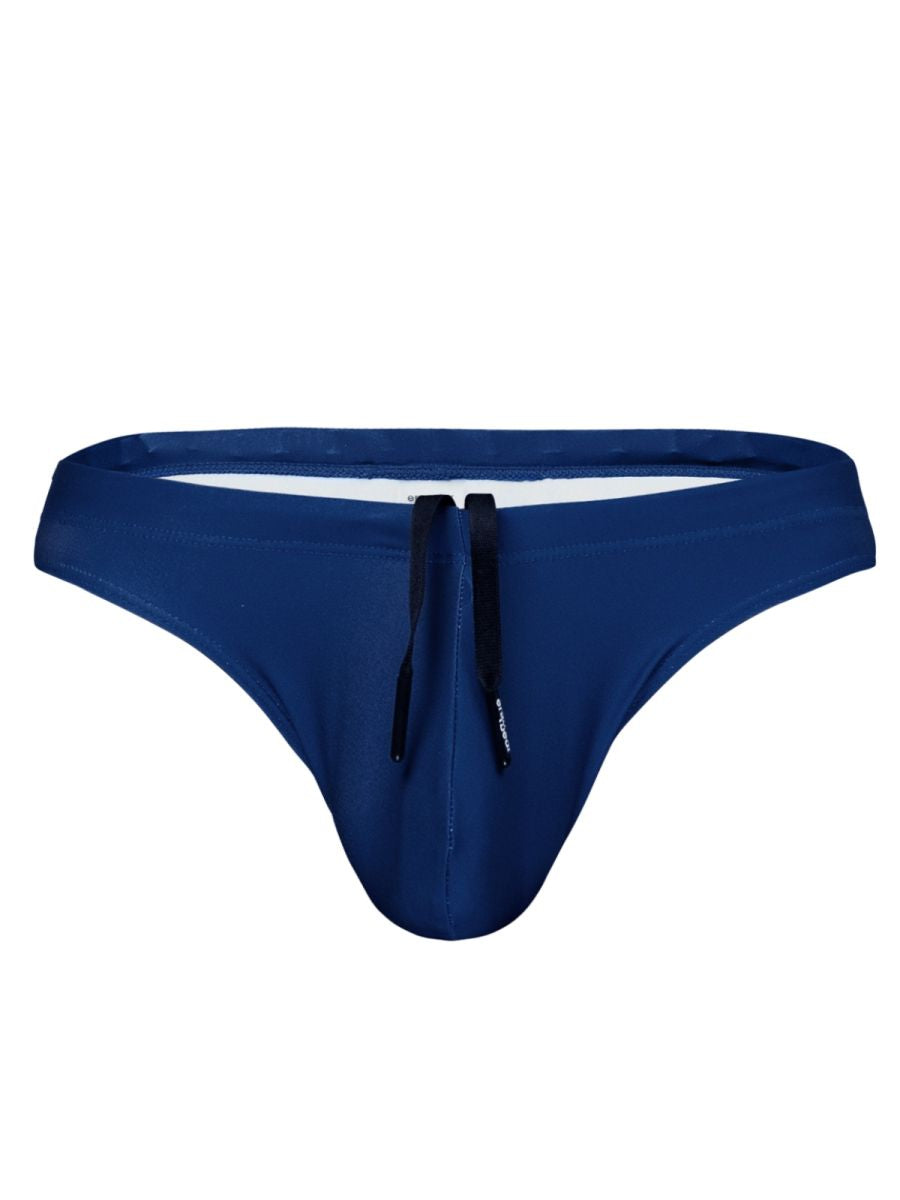 Navy blue ergo wear ew1832 x4d swim thongs with black drawstrings designed for comfortable water use