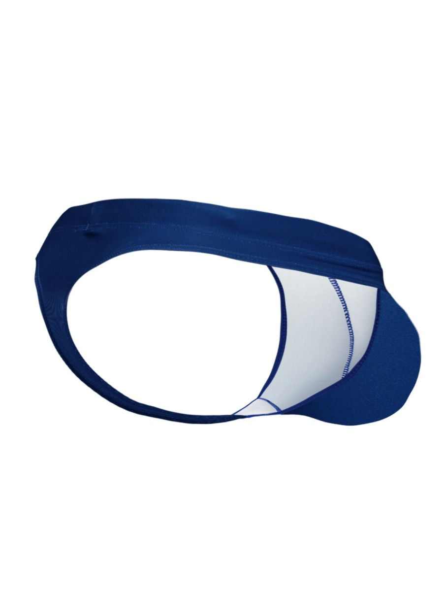 Navy blue and white ergo wear ew1832 x4d swim thongs with sleek form fitting design in blue indigo color