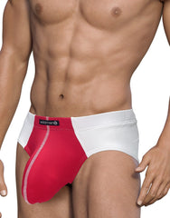 WildmanT Mesh Brief White and Red