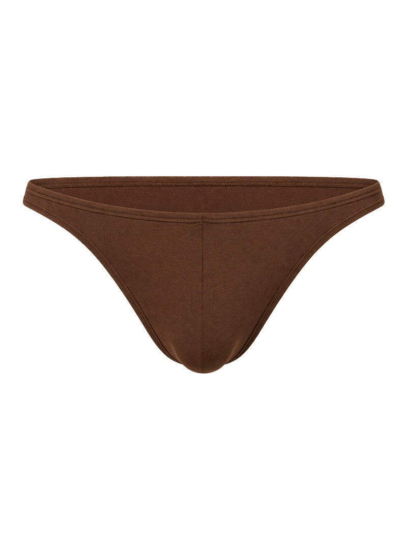 FIZX Herren Sleekline Viskose-String mit Plus-Beutel, 2er-Pack (Khaki & Braun)