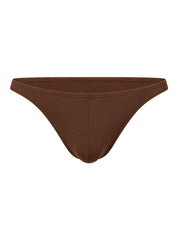 FIZX Herren Sleekline Viskose-String mit Plus-Beutel, 2er-Pack (Khaki & Braun)