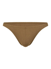 FIZX Herren Sleekline Viskose-String mit Plus-Beutel, 2er-Pack (Khaki & Braun)