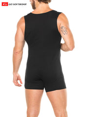 Go Softwear 4893 Men's Lumber Jack Sleeveless Onesy - Black