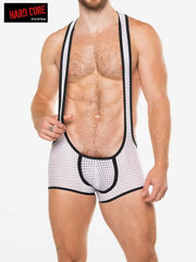 Hard Core 3537 Men's Peep Scoop Singlet White