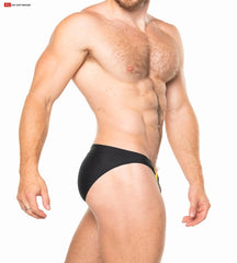 Go Softwear 4597 Men's Apollo 'Buns' Bikini Swim - Black