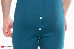 Go Softwear 4718 Men's Lumber Jack Open Back Onesy - Teal