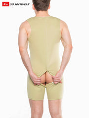 Go Softwear 4718 Men's Lumber Jack Open Back Onesy - Light Sage