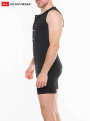Go Softwear 4718 Men's Lumber Jack Open Back Onesy - Black