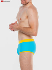 Go Softwear 4507 Men's Splash Full-Cut Brief Swim - Aquamarine