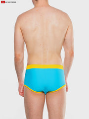 Go Softwear 4507 Men's Splash Full-Cut Brief Swim - Aquamarine