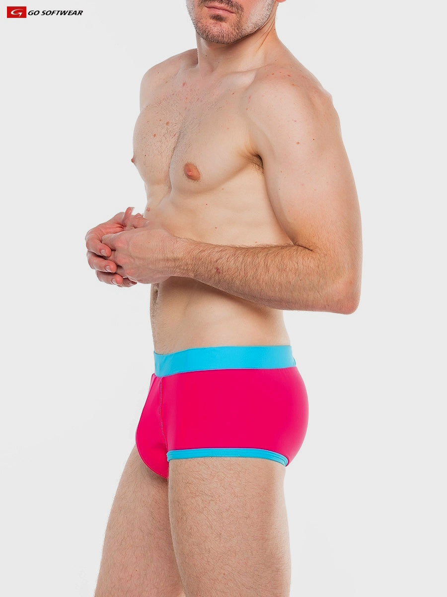 Go Softwear 4507 Men's Splash Full-Cut Brief Swim - Paradise Pink