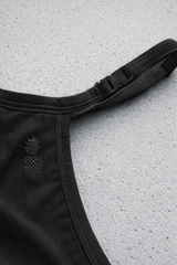 JJ Malibu Men's G String V Back Jockstrap - Pitch Black