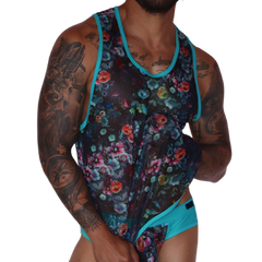 Garden Blue Tank by Gigo Underwear