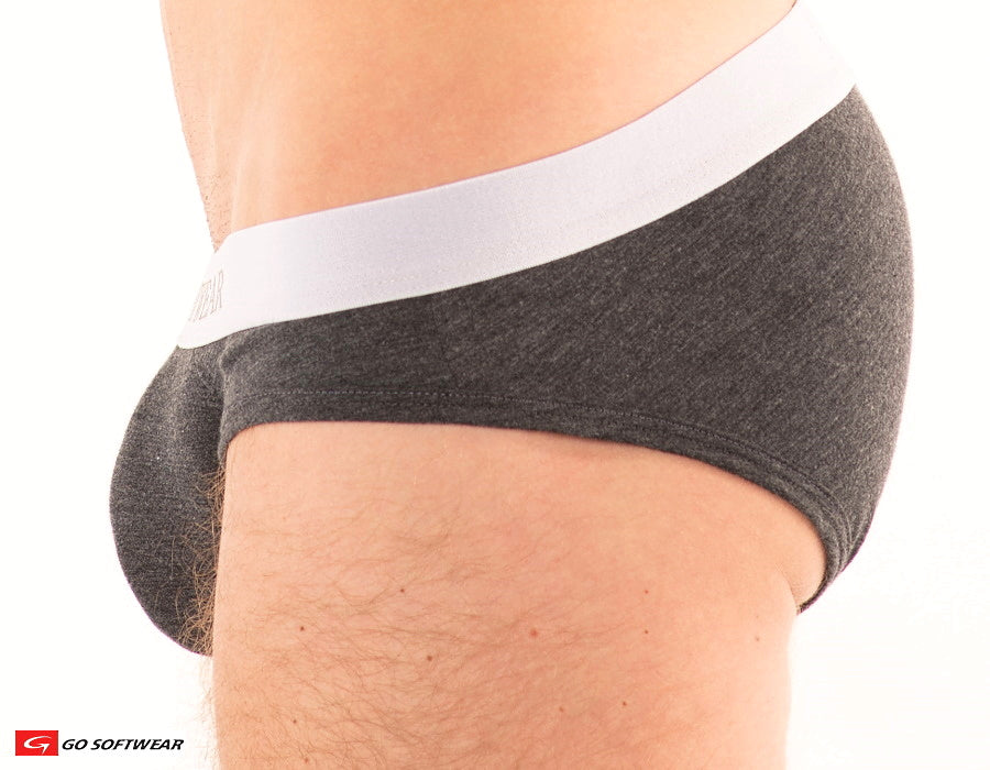Go Softwear 2722 Men's Boost Padded Bikini Brief - Charcoal