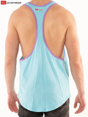 Go Softwear 4867 Men's Athletic Y-Back Tank Top - Aqua Blue