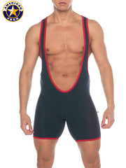 AMERICAN JOCK 8218 Men's Phys Ed Super Scoop Singlet - Navy