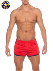 AMERICAN JOCK 8211 Men's Phys Ed Track Short - Red