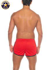 AMERICAN JOCK 8211 Men's Phys Ed Track Short - Red