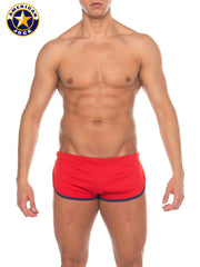 AMERICAN JOCK 8206 Men's Phys Ed Cool Down Short - Red