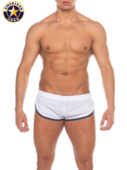 AMERICAN JOCK 8206 Men's Phys Ed Cool Down Short - White
