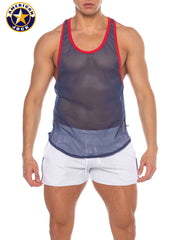 AMERICAN JOCK 8205 Men's Phys Ed Bodybuilder Tank - Navy