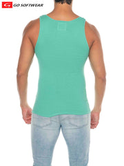 Go Softwear 4615 Men's Pacific Rib Tank Top - Spearmint