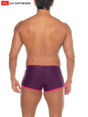 Go Softwear 4541 Men's Seychelles Sq-Cut Swim - Plum