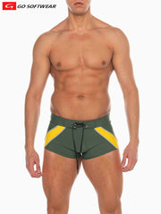 Go Softwear 4547 Men's Zanzibar Square-Cut Swim - Olive