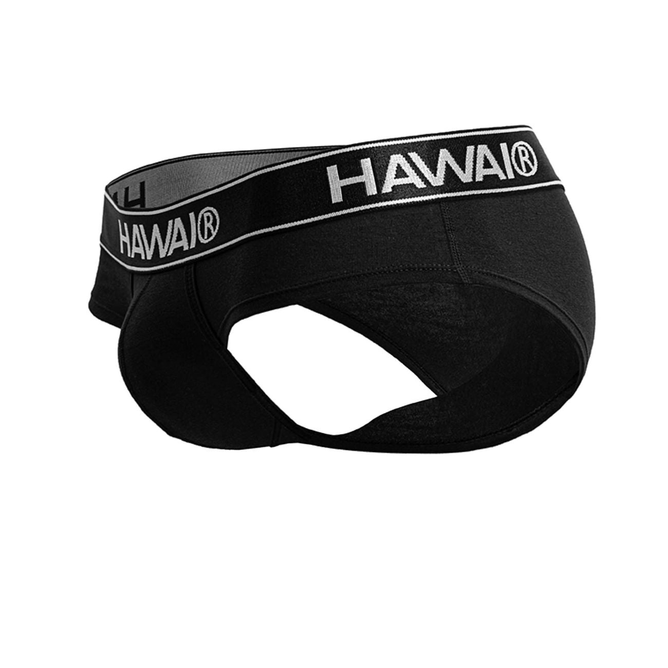 Slip HAWAI 41962 en mélange de coton, couleur noir-01