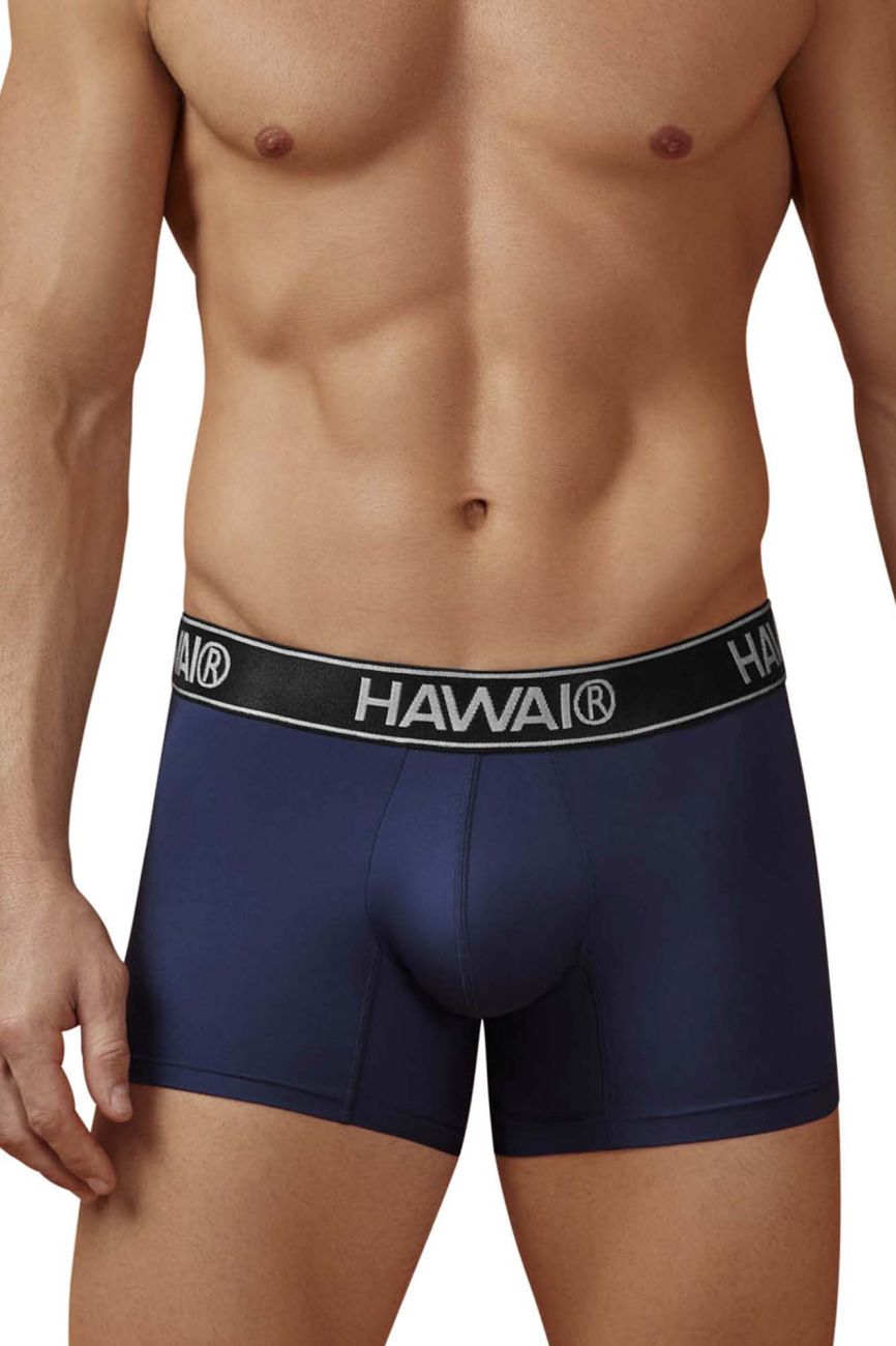 HAWAI 41977 Short de bain en microfibre, couleur bleu foncé-01