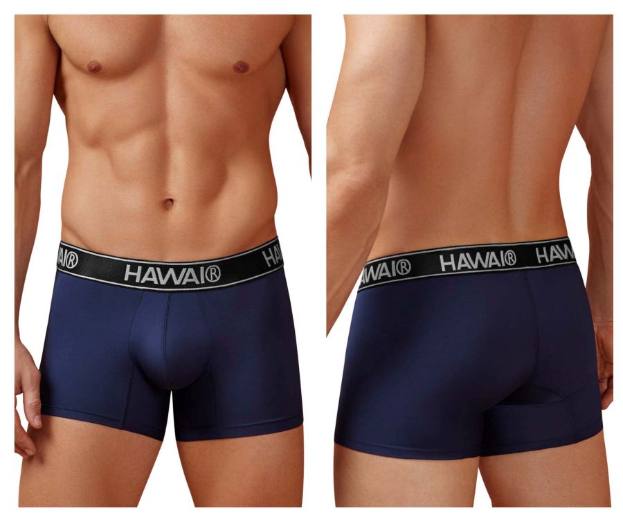 HAWAI 41977 Short de bain en microfibre, couleur bleu foncé-01