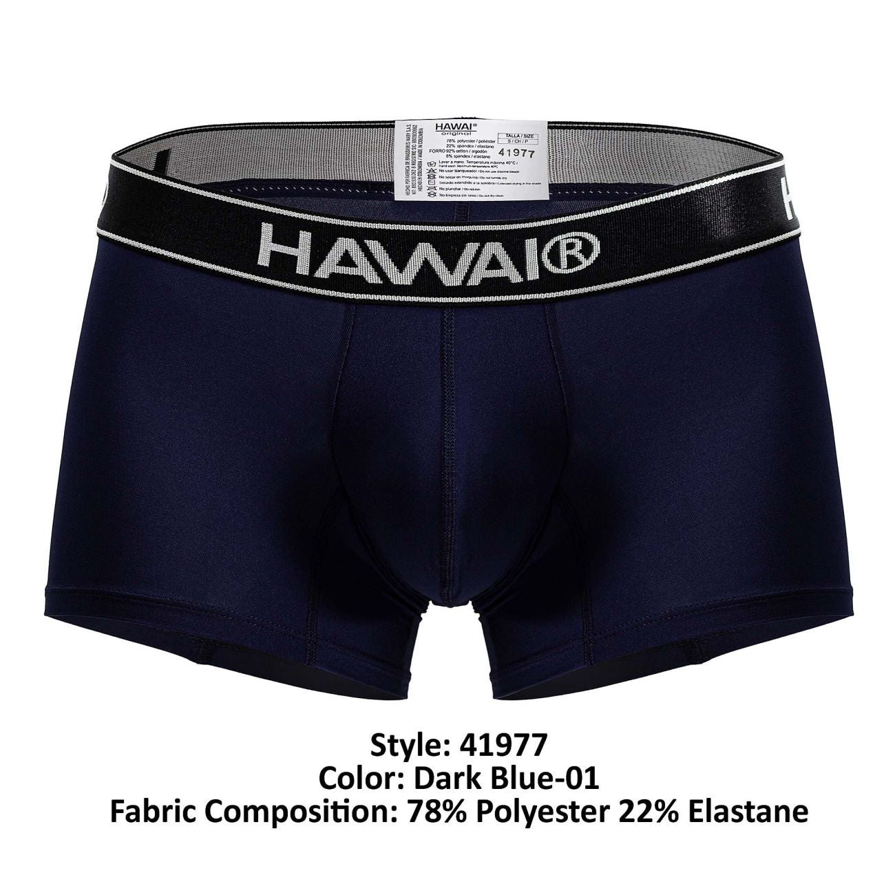 HAWAI 41977 Short de bain en microfibre, couleur bleu foncé-01